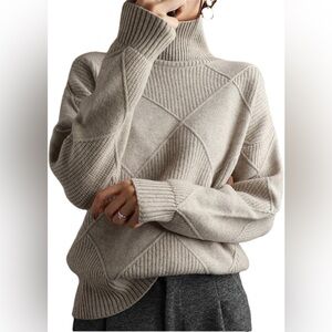 Christian Siriano ribbed knit high collar sweater